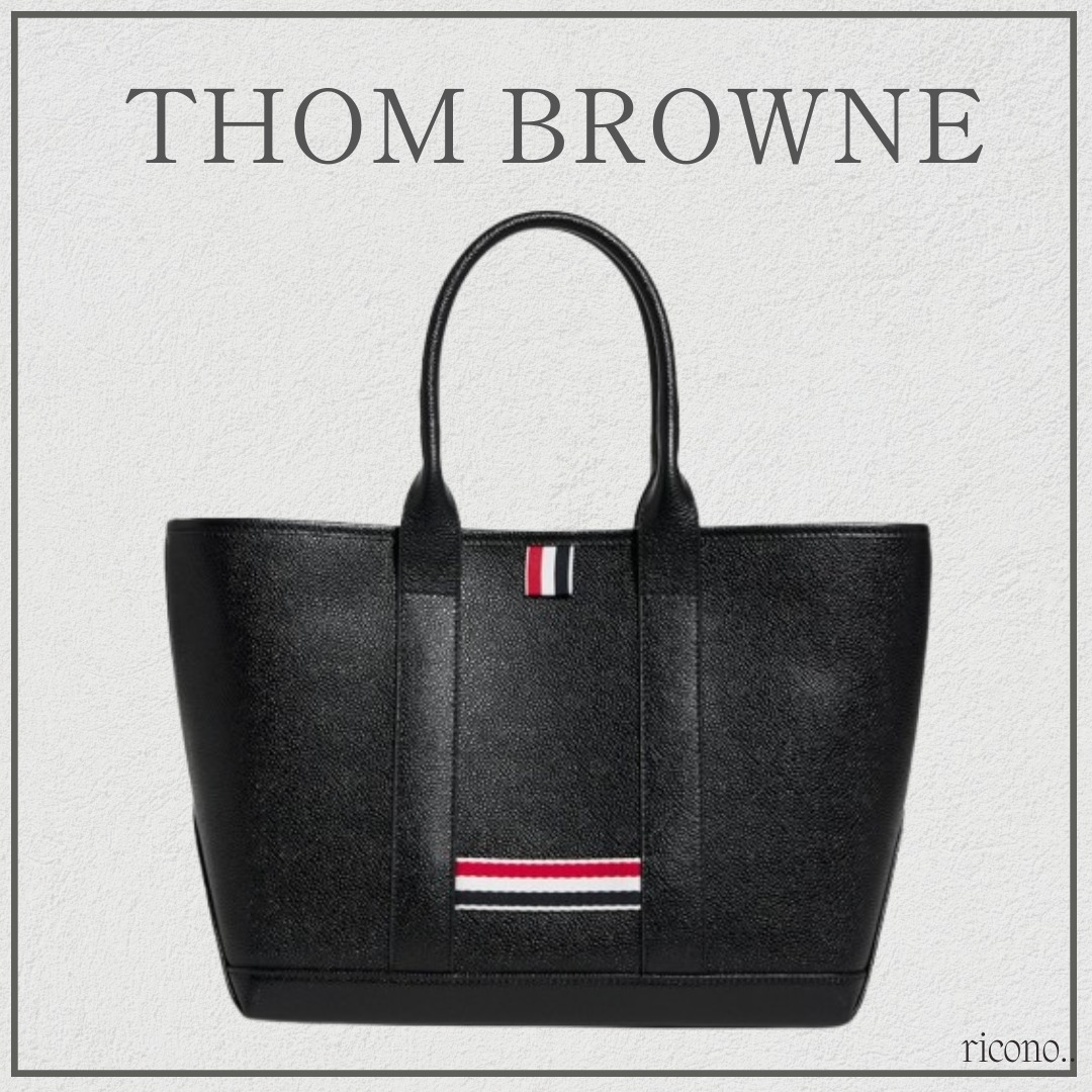 関税・送料なし【THOM BROWNE】レザーツールトートバッグ small