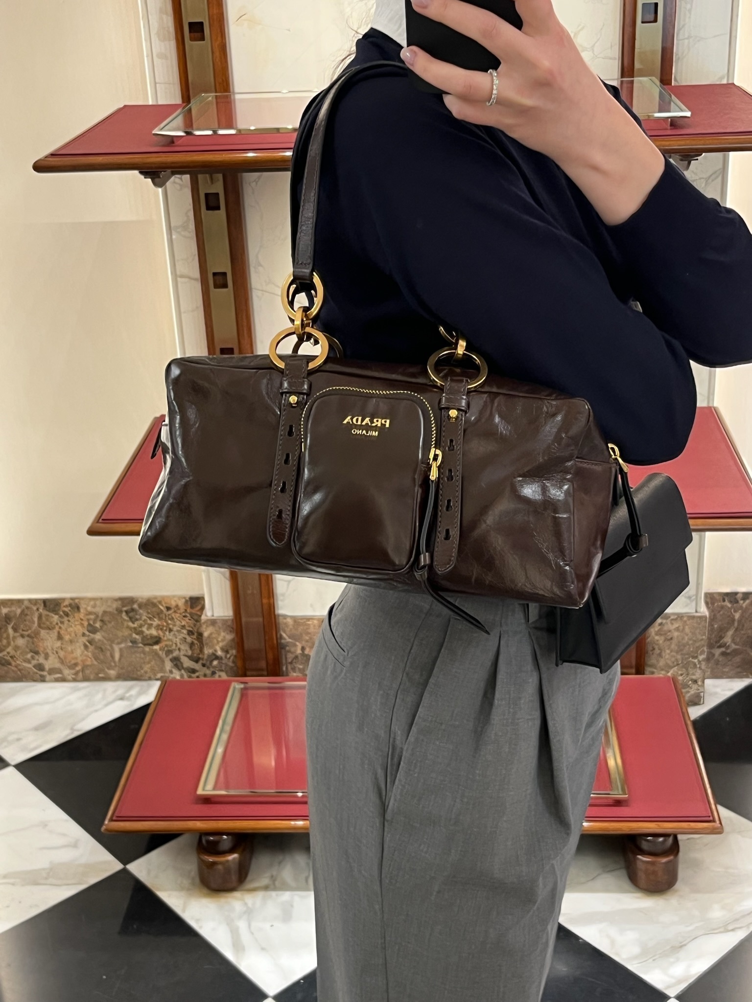 【セール】プラダ☆レザー トップハンドルバッグ☆1BB127 2CYS PRADA【入手困難】トップハンドル バッグ☆Medium☆全色 (PRADA