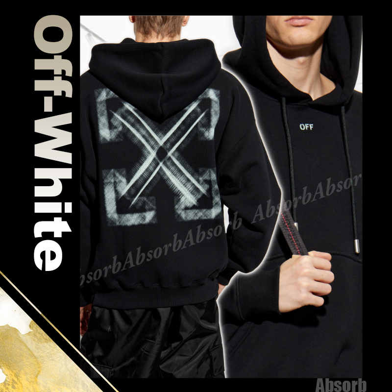 【25SS NEW】Off-White / Black Vibe Arrow コットンパーカー