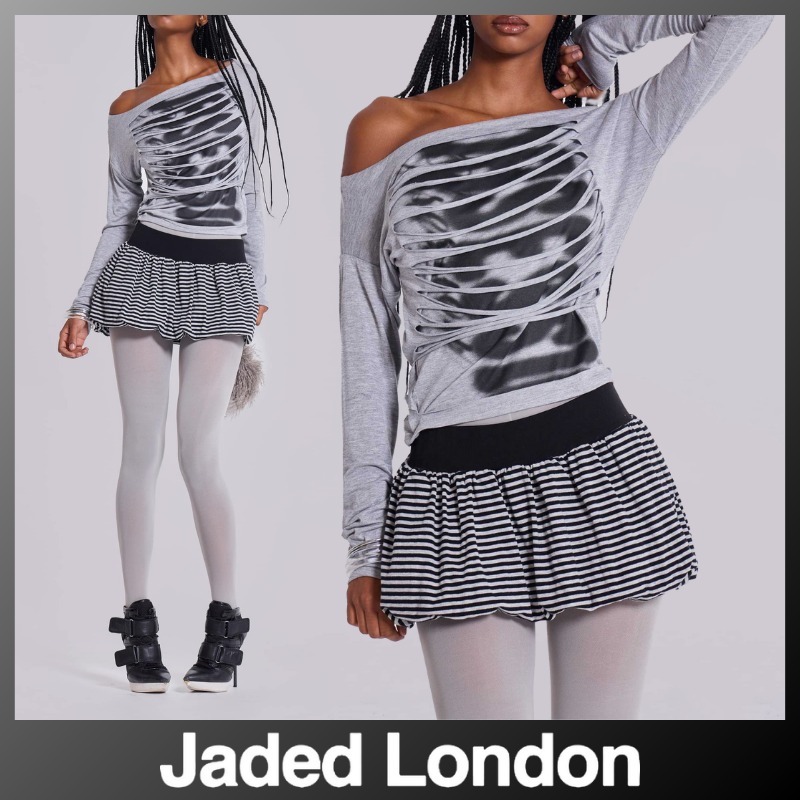 JADED LONDON Orla Striped Puffball ミニ スカート 送料/関税込