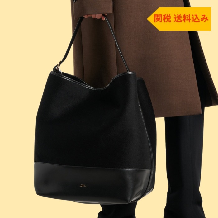 【toteme】レザートリム ダブルトートバッグ