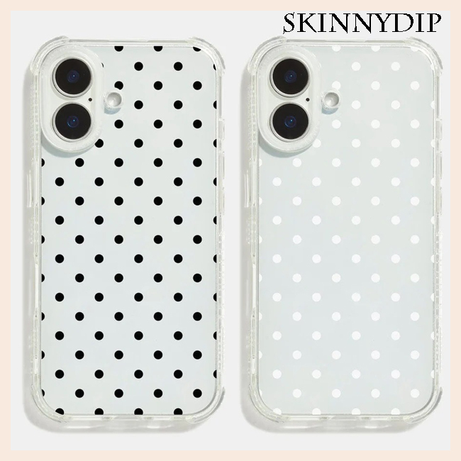 【SKINNYDIP】iphoneケース ドット 水玉 ブラック ホワイト