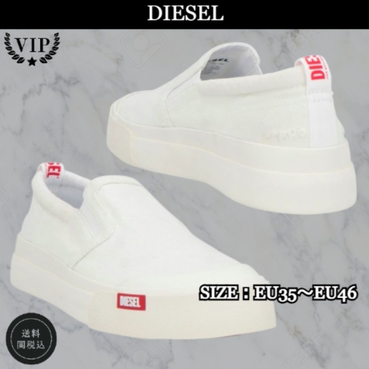 【DIESEL】ロゴ ローカット スニーカー スリッポン EU39〜EU46
