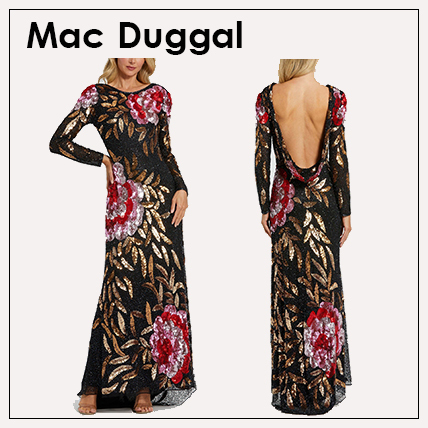 Mac Duggal◆Embellished Floral 花柄 装飾 ガウン