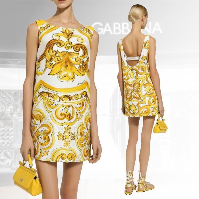【シチリアの煌めき】D&G マヨリカ ブロケード ショートドレス