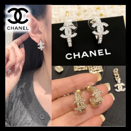 さりげないお洒落★定番人気【CHANEL】CCロゴ ピアス