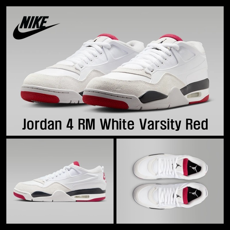 [NIKE] ★大人気★AIR Jordan 4 RM White Varsity Red★関税無