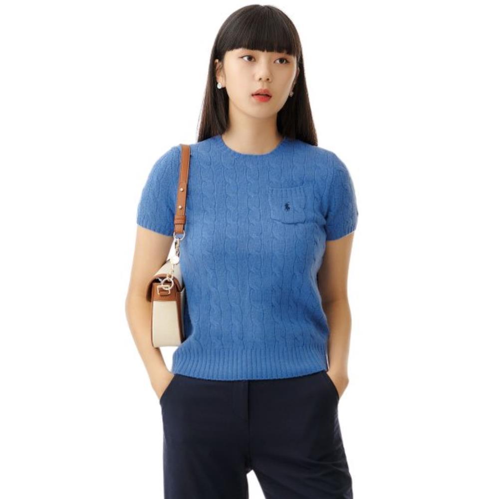 ★★POLO RALPH LAUREN★★ W Cable Wool Cashmere Short Sleeve