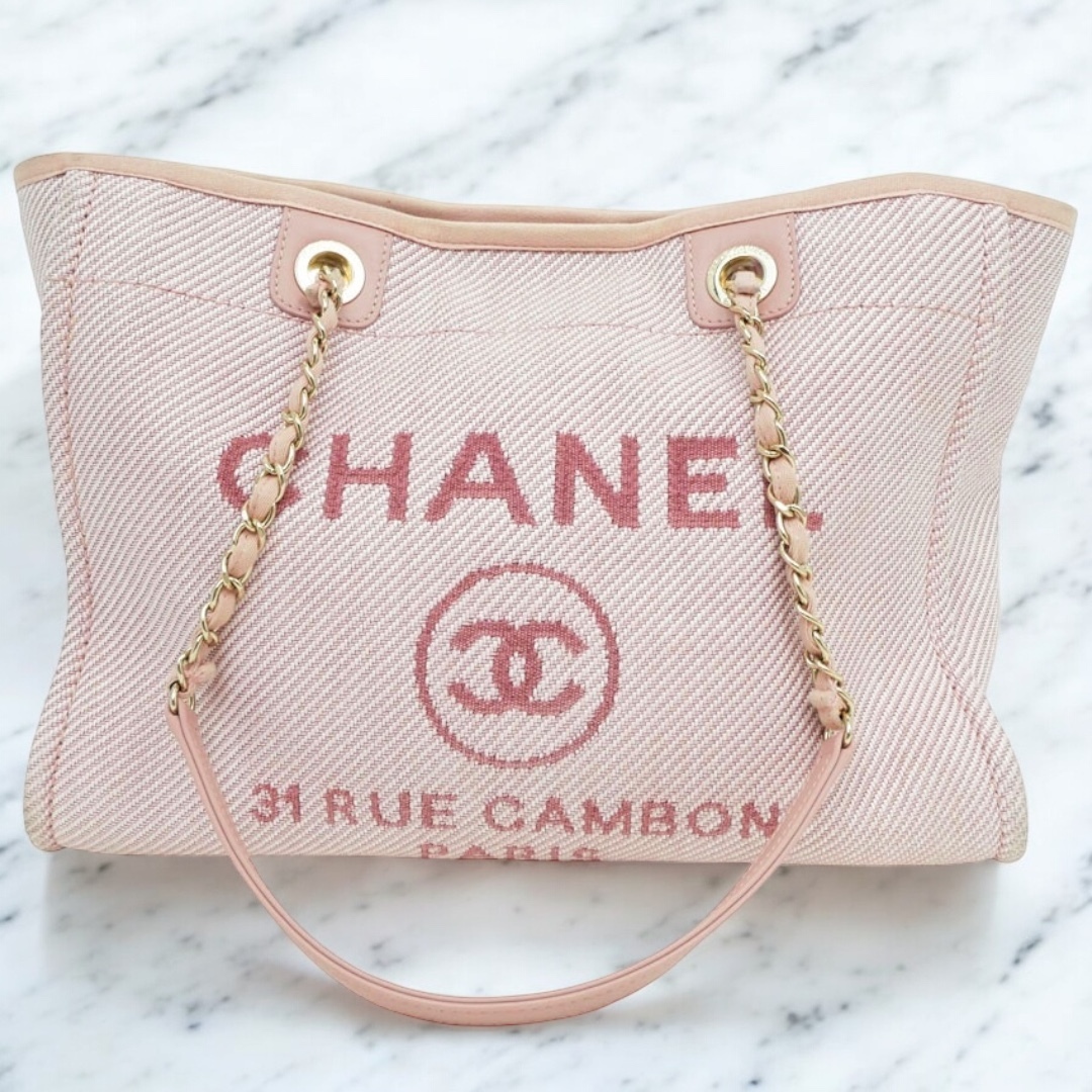 【VINTAGE】CHANEL ドーヴィルMM ショッピングバッグ