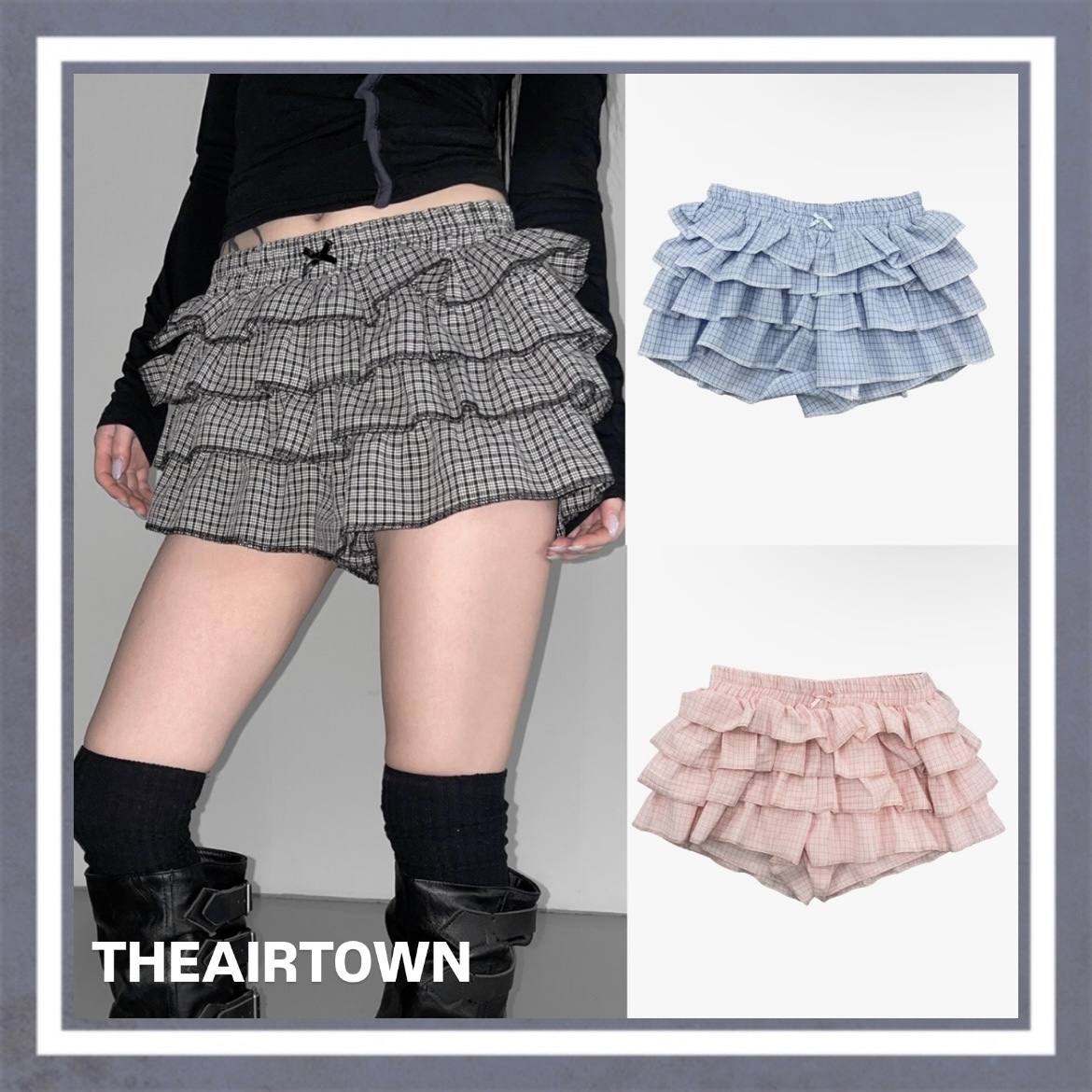 【THEAIRTOWN】little check pril pt