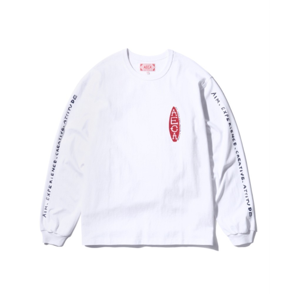 Tシャツ・カットソー AECA WHITE AECA SURF BOARD LONG SLEEVEWHITE