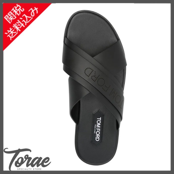 【Tom ford】 PRESTON LOGO-PERFORATED SLIDES