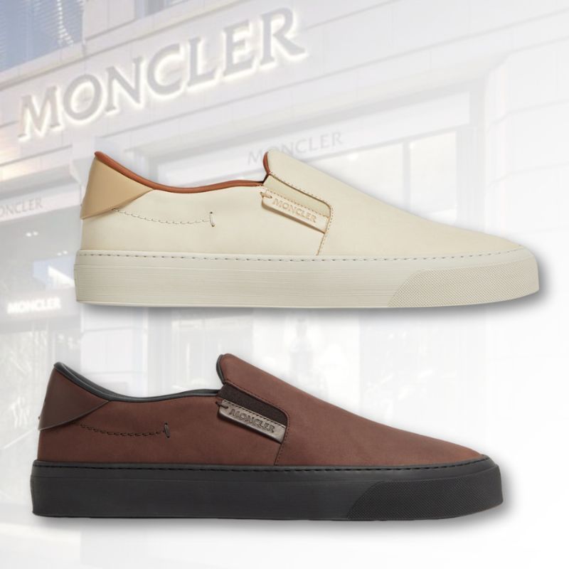 【スリッポンに】MONCLER モンクラブ ヌバック レザートレーナー