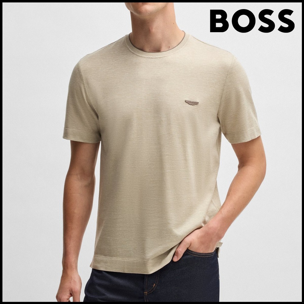 BOSS x ASTON MARTIN Tシャツ コットン/リネン/シルク