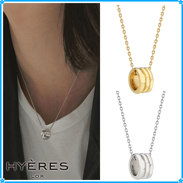 【HYERES LOR】Triple Silver Cutout Necklace〜ネックレス