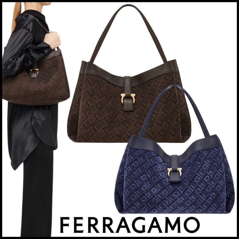 ★FERRAGAMO★フェラガモ モノグラム トートバッグ (L)