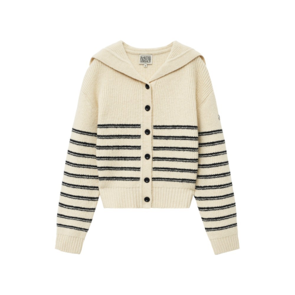 アウターその他 Marithe + Francois Girbaud W SAILOR STRIPE KNIT CARDIGAN ivo