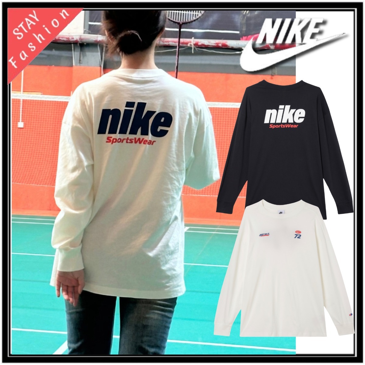 ★海外限定!おしゃれかわいいロゴ!NIKE Sport ロンT