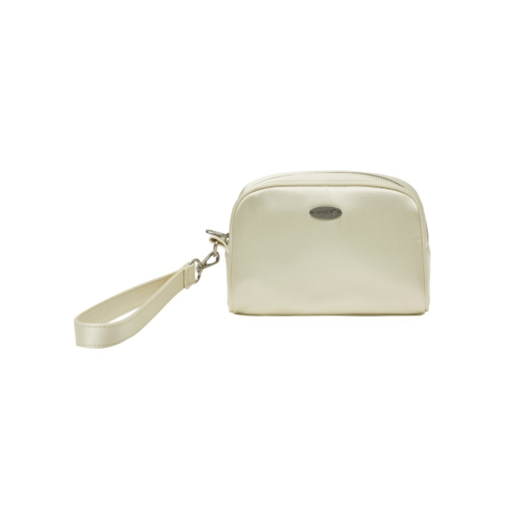 バッグ・カバンその他 Marithe + Francois Girbaud REGULAR LOGO SATIN POUCH cream