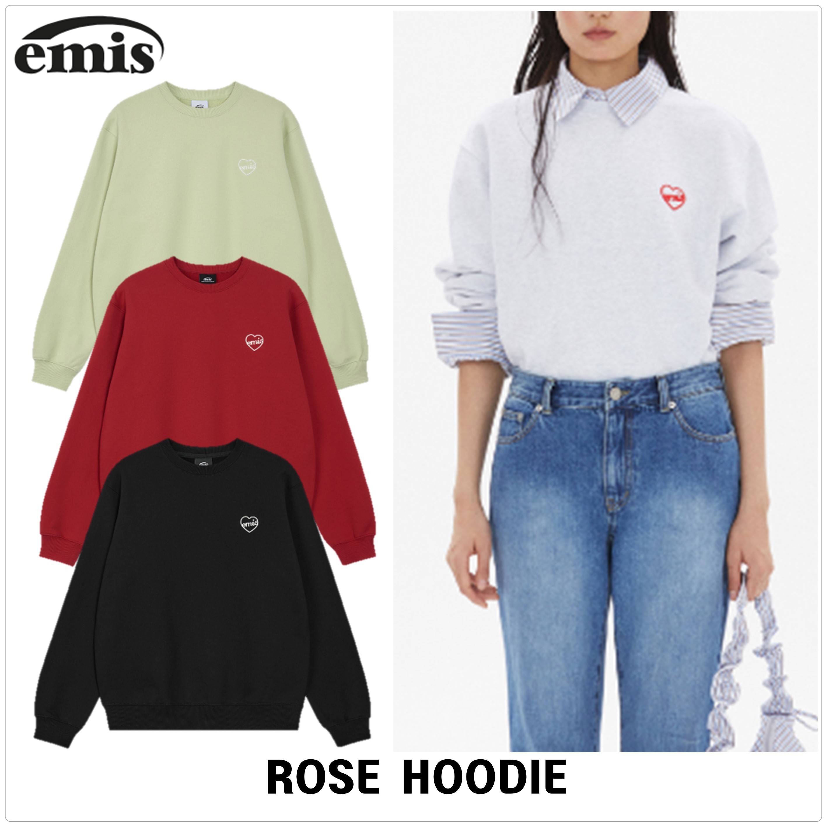 [EMIS] HEART SWEAT SHIRT★新作・25SS★韓国★関税込み★