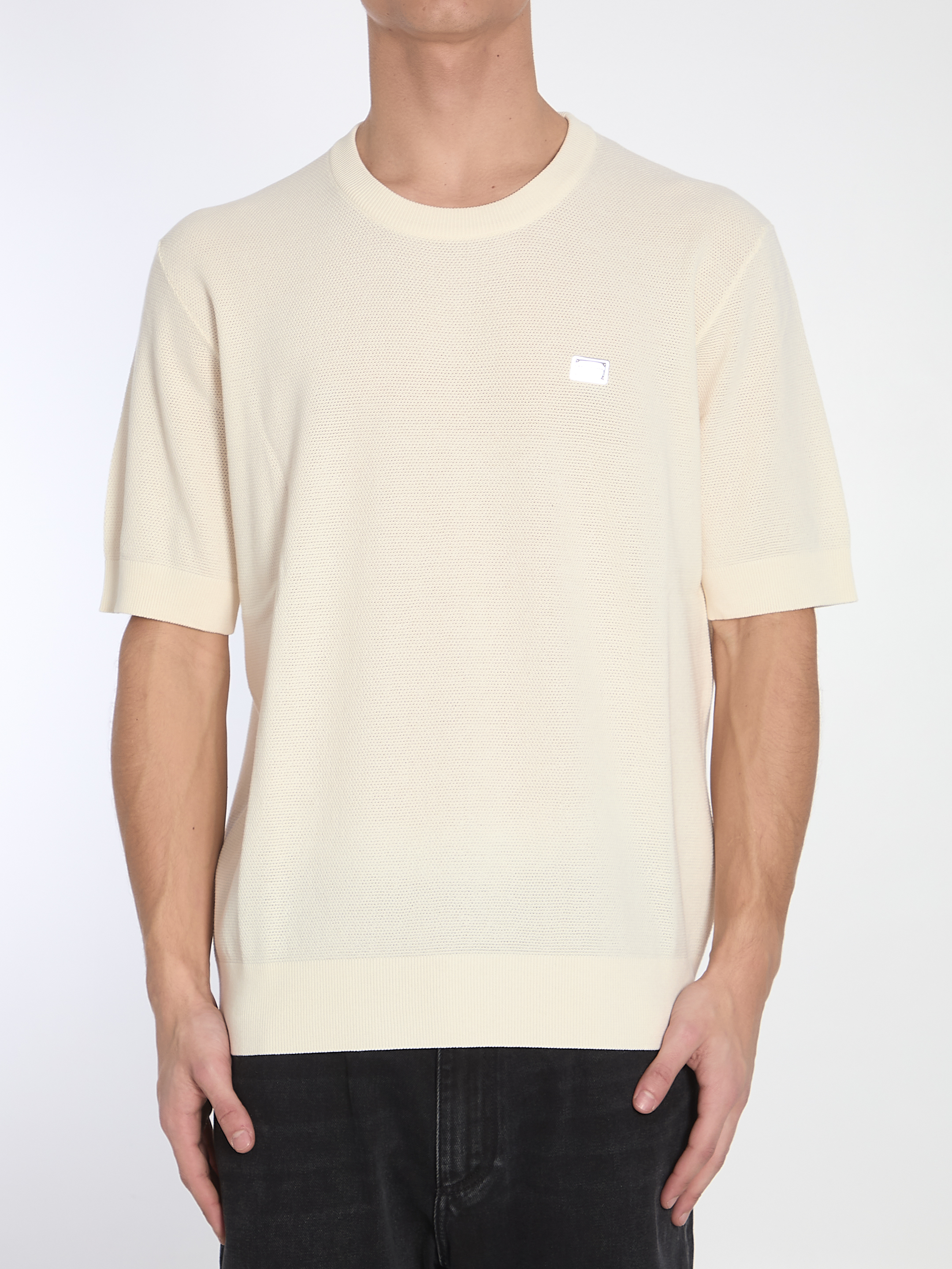 【関税&送料込】Dolce&Gabbana T-Shirt With Logo Plaque