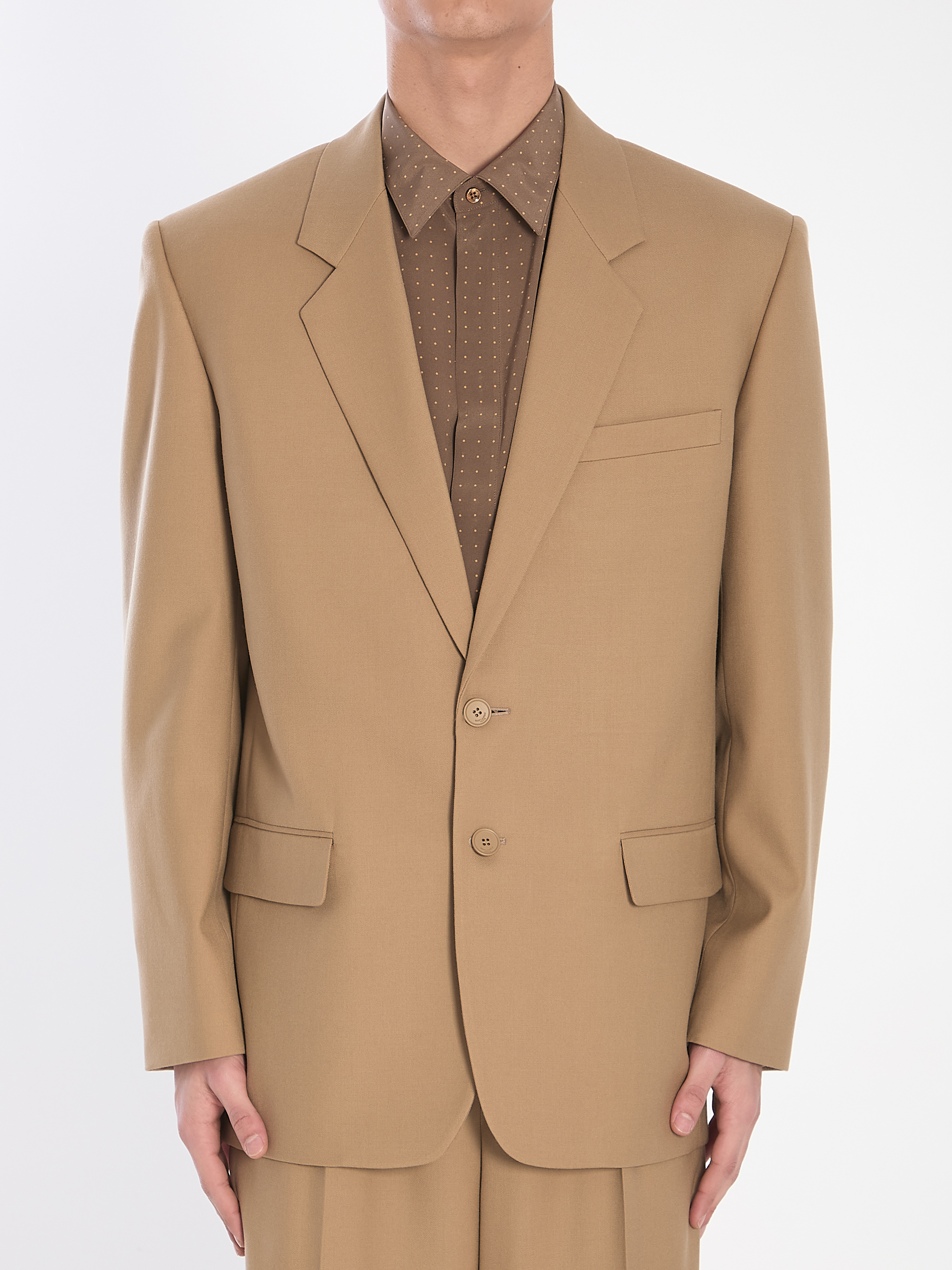 【関税&送料込】Saint Laurent Single-Breasted Wool Jacket