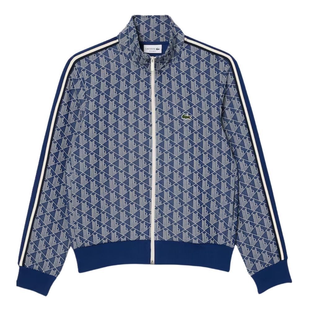 LACOSTE】モノグラムジャカードトラックジャケット ネイビー