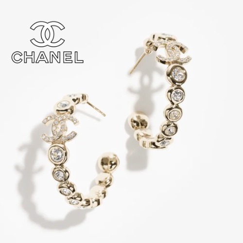 《ゴージャス★》CHANEL フープ ピアス ゴールド