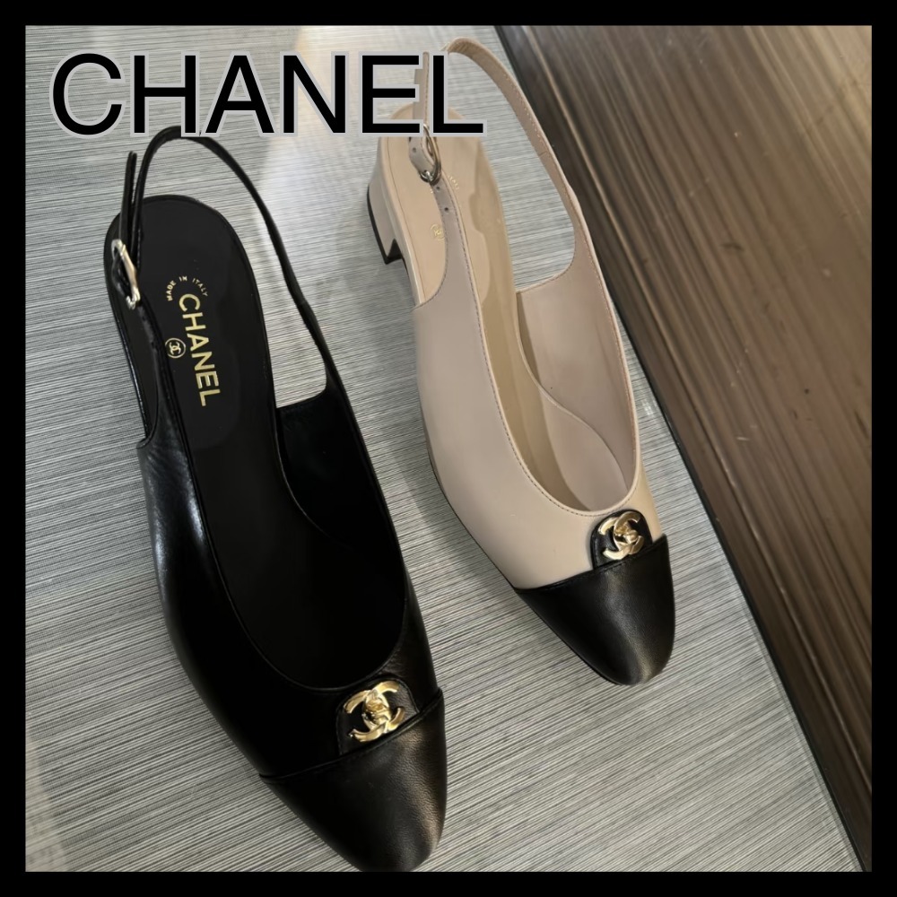 【オフィスにも使える♪】CHANEL スリングバック パンプス