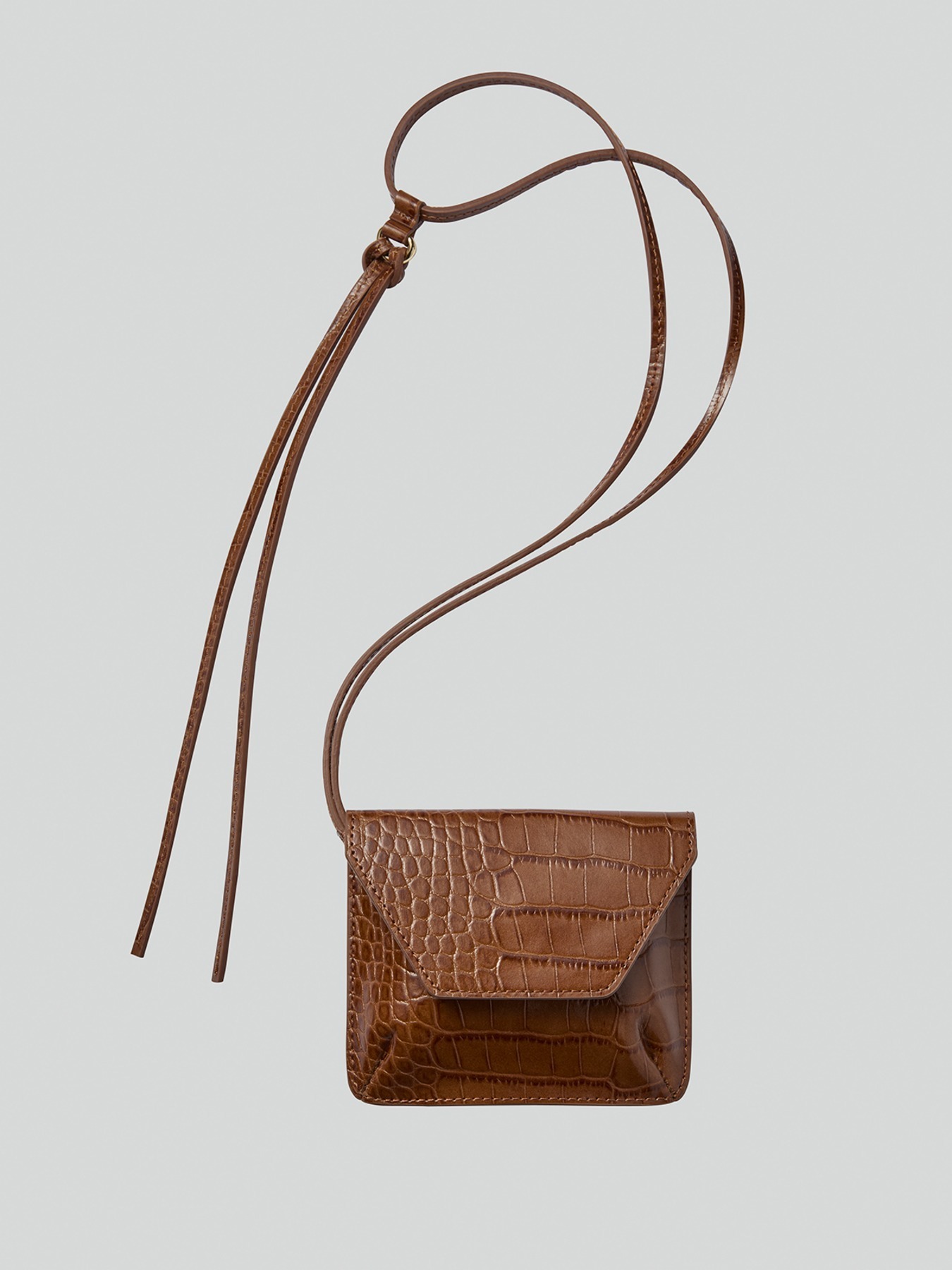[RECTO] / ☆ 25SS CROCODILE EFFECT MINI POCKET NECKLACE