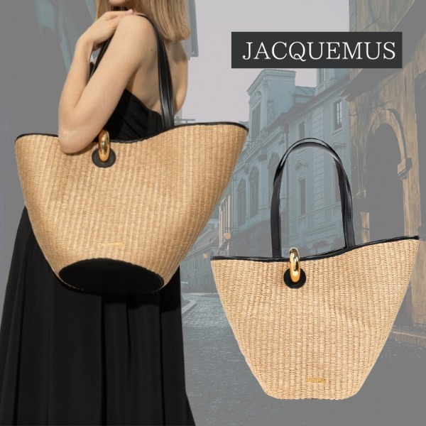 【JACQUEMUS】ベージュ ショッパー型バッグ