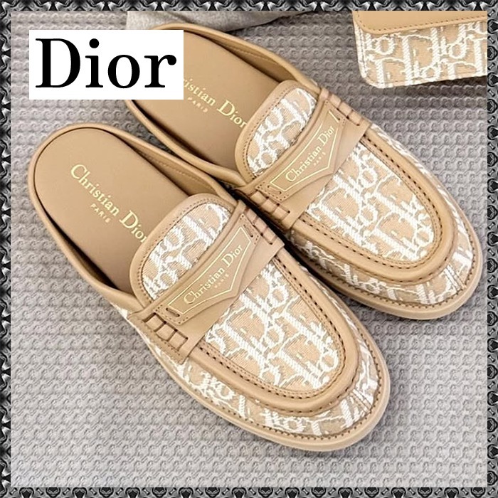 【カジュアルにも★】DIOR Boy ミュール オブリーク