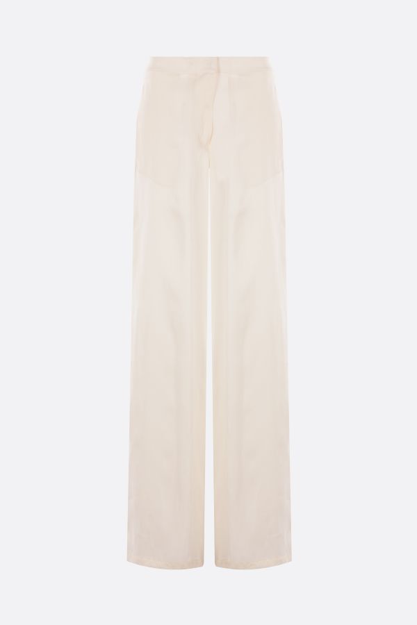 パンツ BLUMARINE WIDE-LEG TROUSERS IN GABARDINE