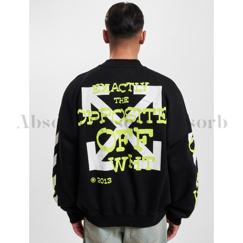 【25SS NEW】Off-White_men /プリント コットンスウェットシャツ 25SS NEW】Off-White_men /プリント コットンスウェットシャツ