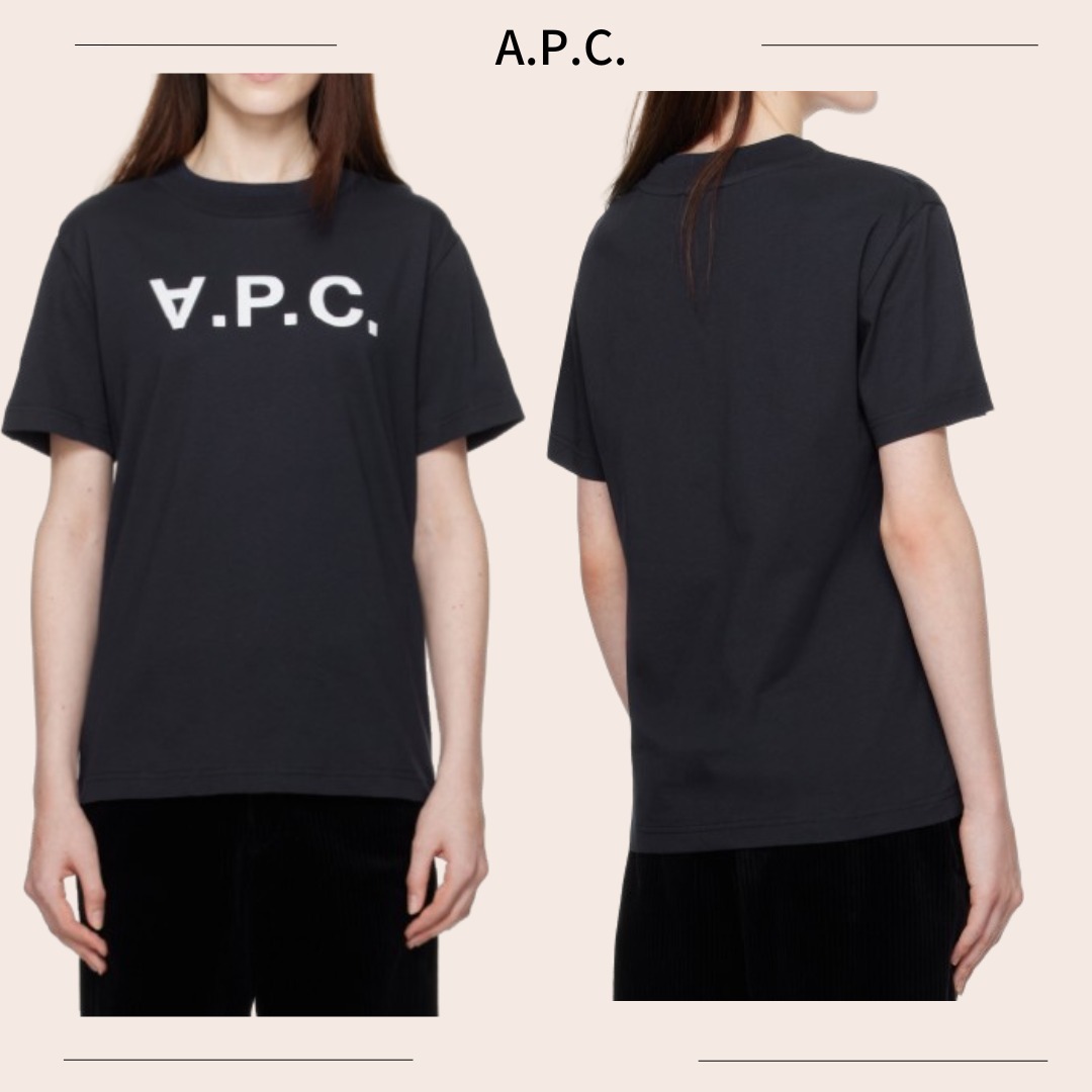 【送料込】A.P.C. オーガニックコットンジャージー Tシャツ A.P.C. オーガニックコットンジャージー Tシャツ プリント入り