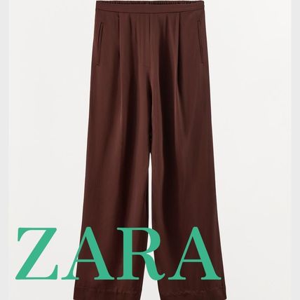 サテン ZARA(ザラ) パンツ(レディース) - 海外通販のBUYMA