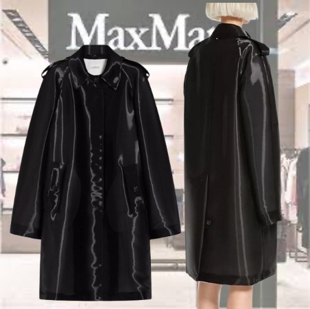 ★SPORTMAX★アウトレット★シルク混オーガンジーオーバーコート