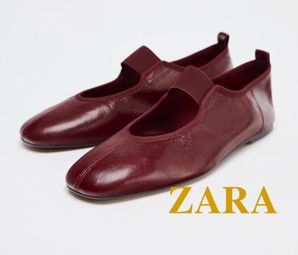 レッド（赤）系 ZARA(ザラ) バレエシューズ(レディース) - 海外