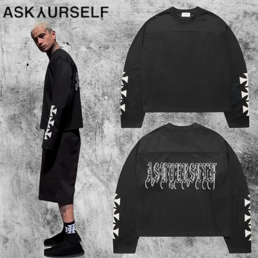 ASKYURSELF アスクユアセルフ CROSS CROPPED MESH JERSEY クロス