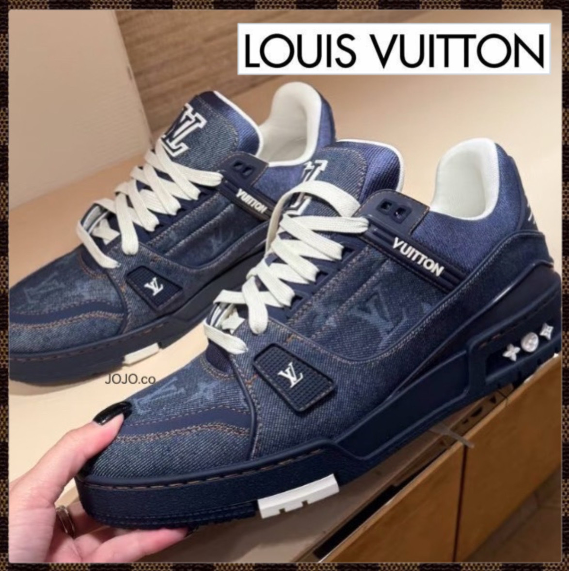 《カジュアルデニム生地☆》Louis Vuittonスニーカー