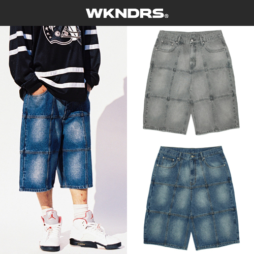 ★2025SS新作★WKNDRS★PATCH WORK DENIM SHORTS