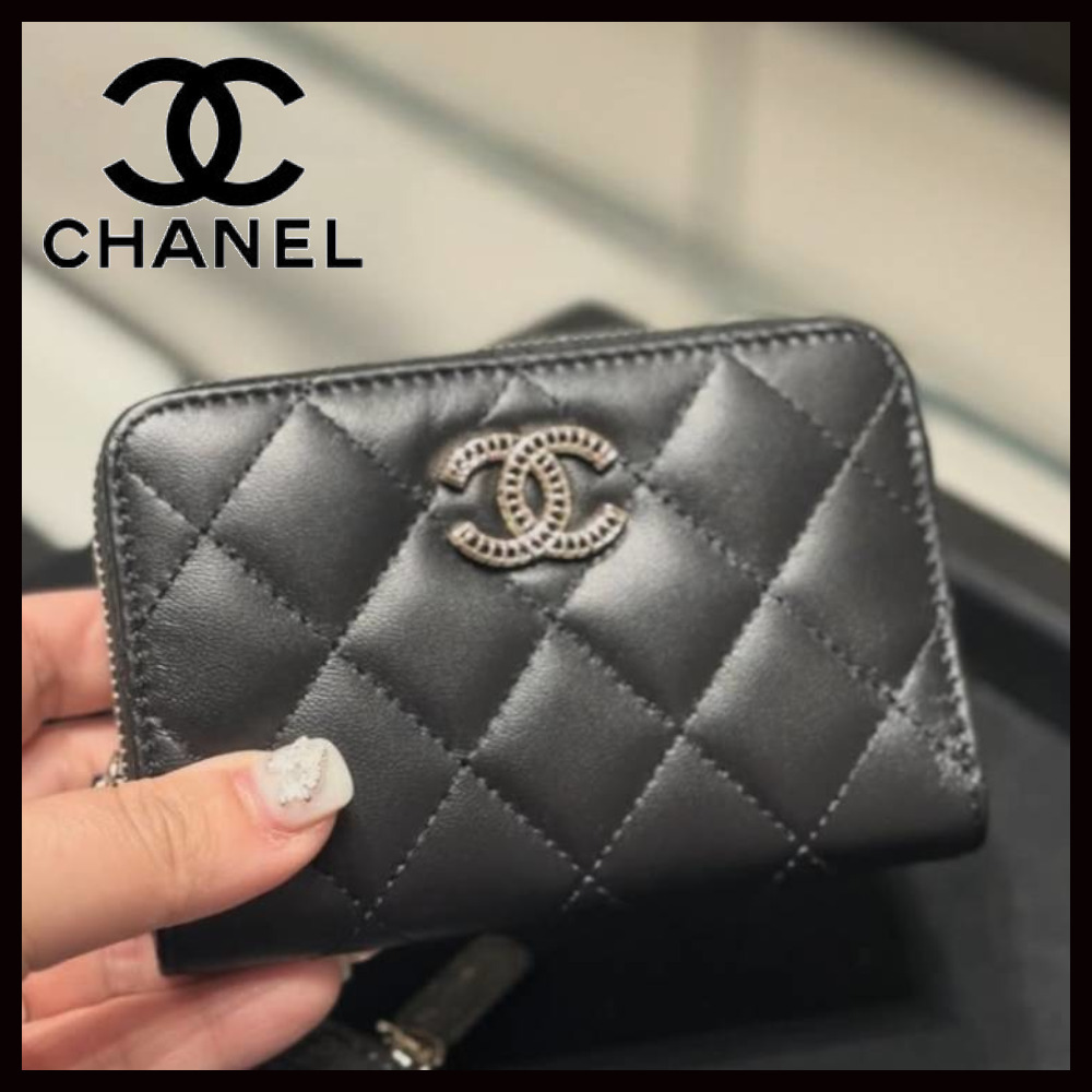 【飽きのこない上品なカラー☆】CHANEL ジップコインパース
