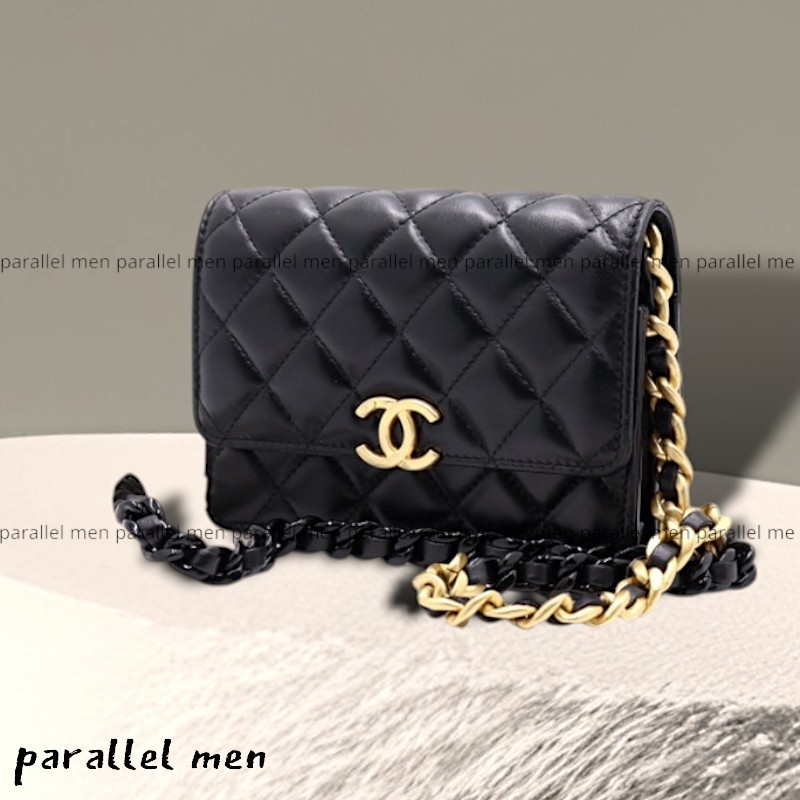 【CHANEL】AP2733 ラムスキン CC フラップ ショルダーバッグ