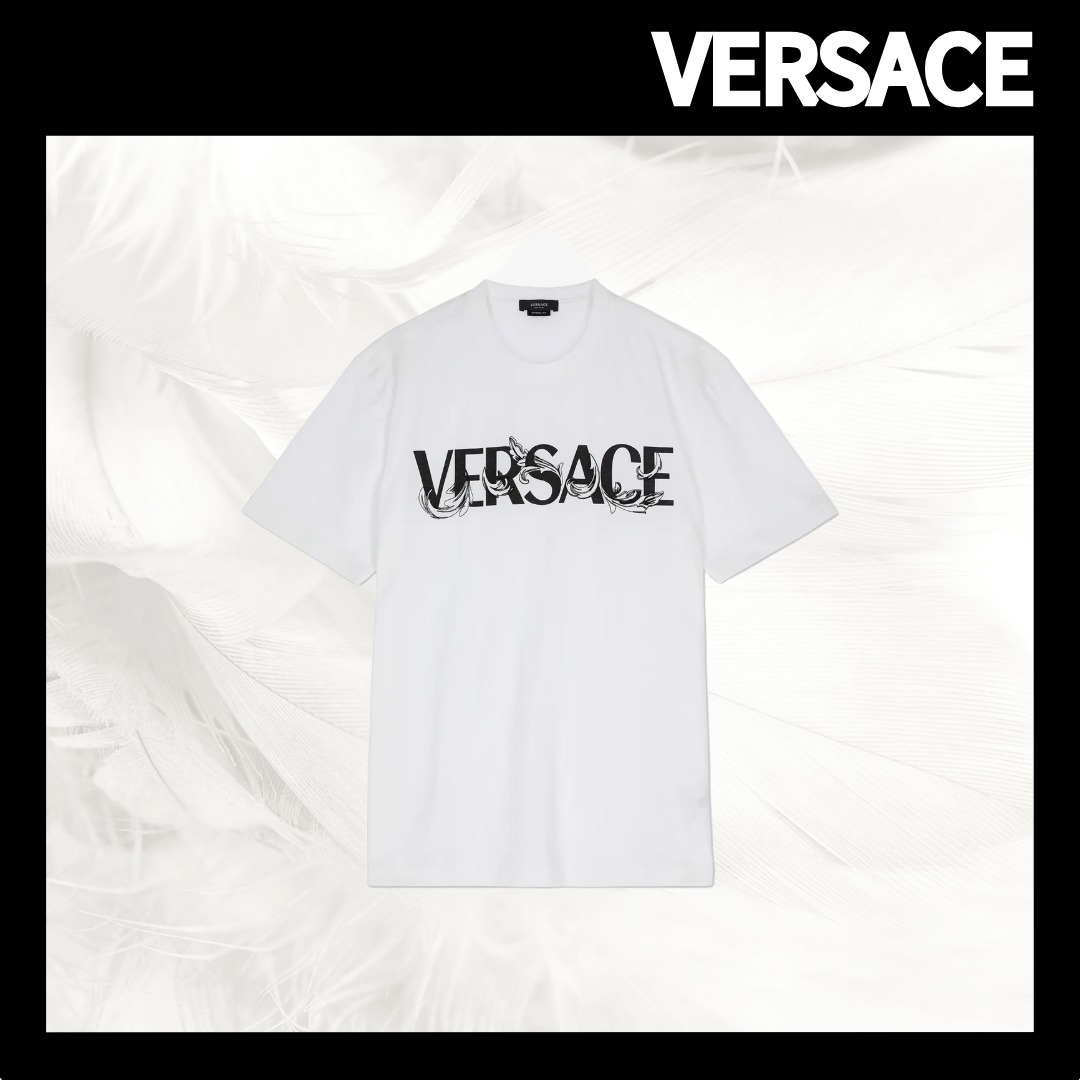 【VERSACE】Barocco Silhouette Logo T-shirt/全国送料無料