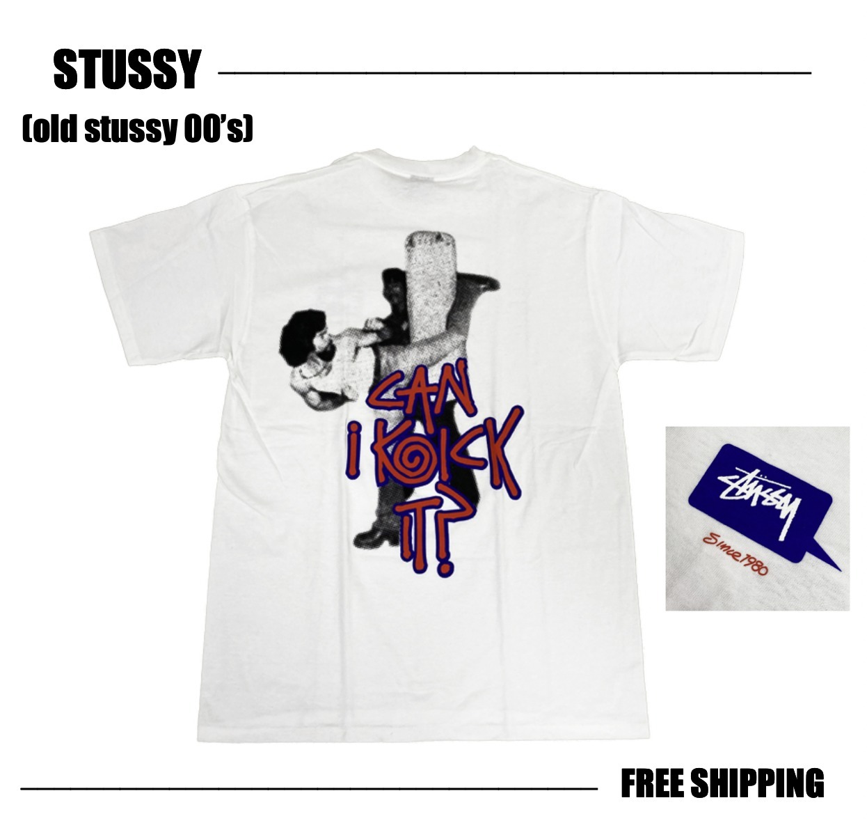 【OLD STUSSY 】Stussy Can I Kick It Tee
