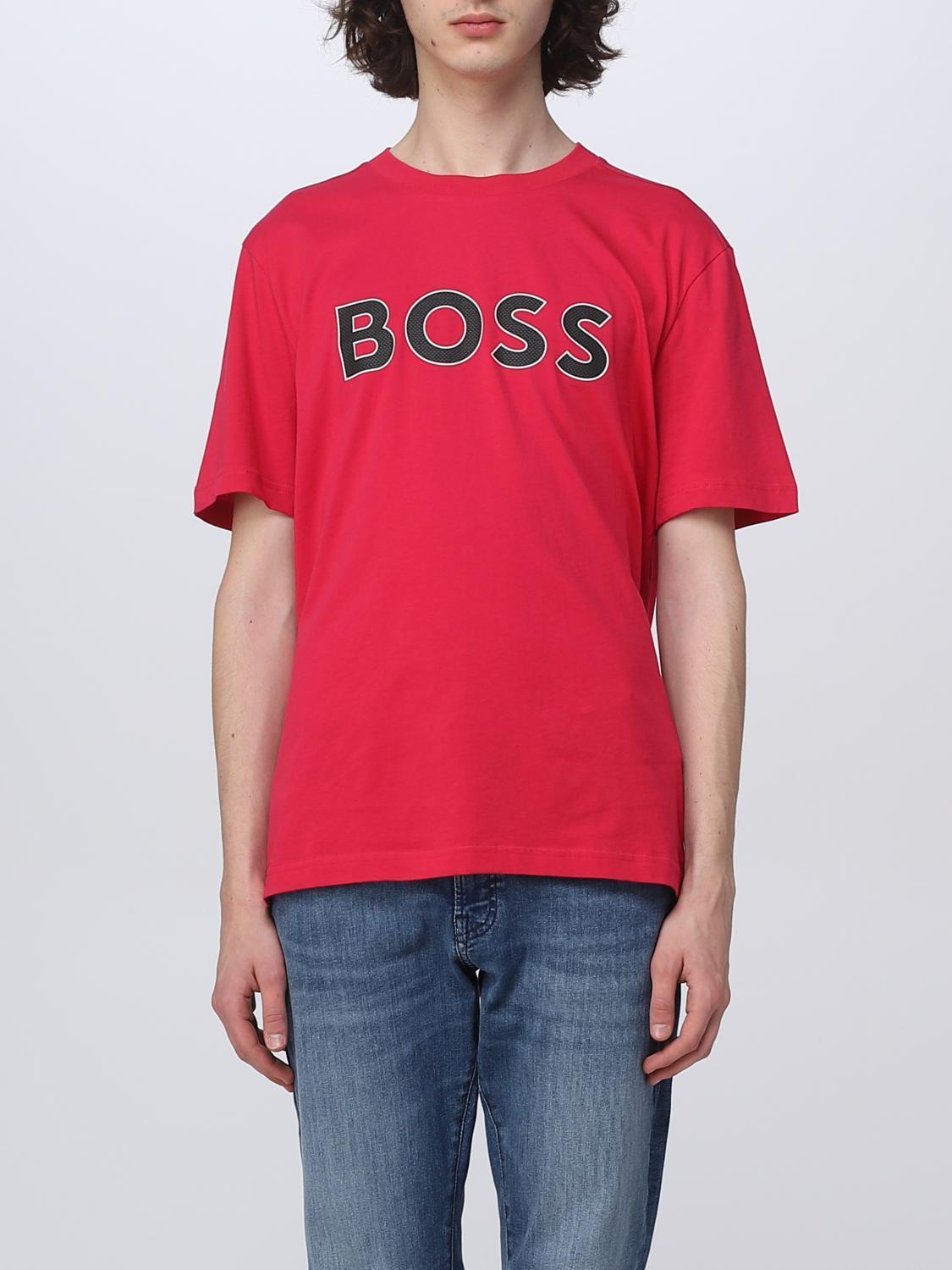 Tシャツ・カットソー BOSS Men T-shirt Fuchsia 50488793 660