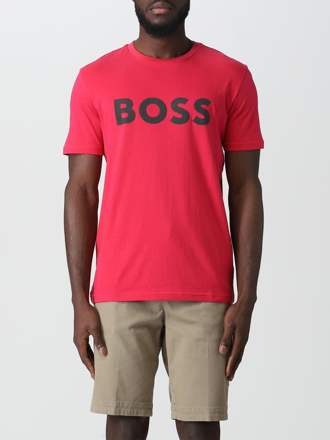 Tシャツ・カットソー BOSS Men T-shirt Fuchsia 50481923 660