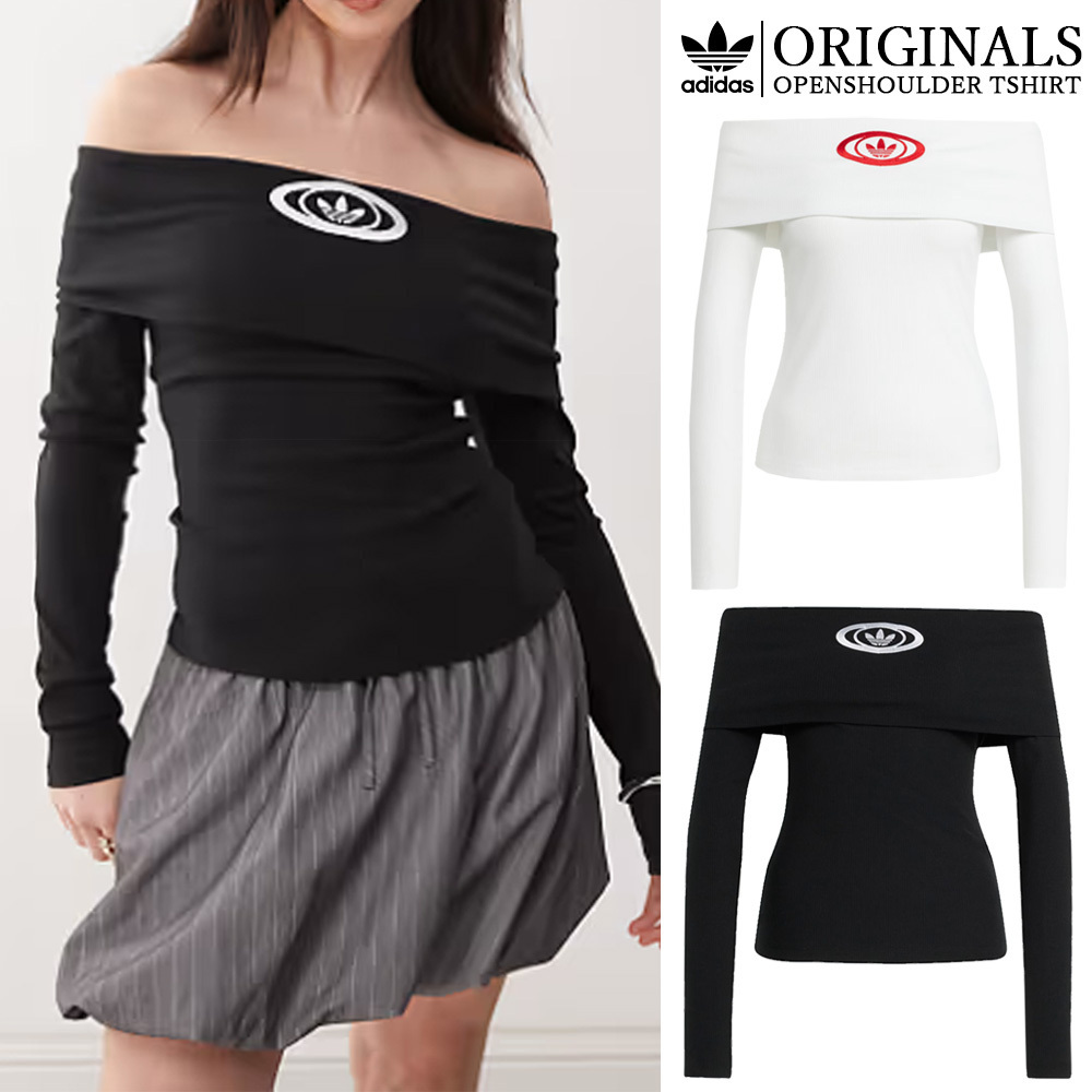 【ADIDAS ORIGINALS】★OPEN SHOULDER TEE★正規品★韓国人気★