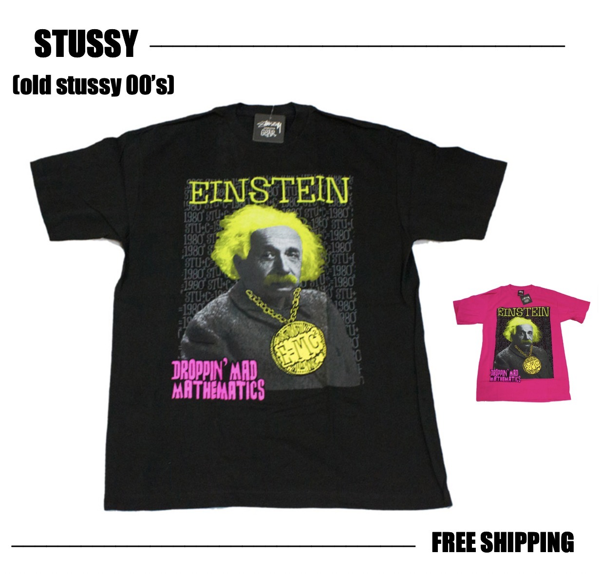 【OLD STUSSY】Stussy Great Minds Einstein Tee