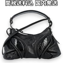 【MARINE SERRE】ムーンロゴ レザー ショルダーバッグ Bags • Marine Serre